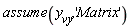 assume(y__vy, 'Matrix')