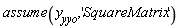 assume(y__yyo, 'SquareMatrix')