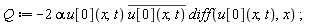 Q := -2*alpha*u[0](x, t)*conjugate(u[0](x, t))*(diff(u[0](x, t), x))