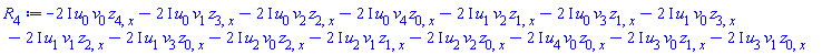 -(2*I)*u[0]*v[0]*z[4, x]-(2*I)*u[0]*v[1]*z[3, x]-(2*I)*u[0]*v[2]*z[2, x]-(2*I)*u[0]*v[4]*z[0, x]-(2*I)*u[1]*v[2]*z[1, x]-(2*I)*u[0]*v[3]*z[1, x]-(2*I)*u[1]*v[0]*z[3, x]-(2*I)*u[1]*v[1]*z[2, x]-(2*I)*u[1]*v[3]*z[0, x]-(2*I)*u[2]*v[0]*z[2, x]-(2*I)*u[2]*v[1]*z[1, x]-(2*I)*u[2]*v[2]*z[0, x]-(2*I)*u[4]*v[0]*z[0, x]-(2*I)*u[3]*v[0]*z[1, x]-(2*I)*u[3]*v[1]*z[0, x]