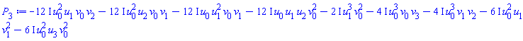 -(12*I)*u[0]^2*u[1]*v[0]*v[2]-(12*I)*u[0]^2*u[2]*v[0]*v[1]-(12*I)*u[0]*u[1]^2*v[0]*v[1]-(12*I)*u[0]*u[1]*u[2]*v[0]^2-(2*I)*u[1]^3*v[0]^2-(4*I)*u[0]^3*v[0]*v[3]-(4*I)*u[0]^3*v[1]*v[2]-(6*I)*u[0]^2*u[1]*v[1]^2-(6*I)*u[0]^2*u[3]*v[0]^2