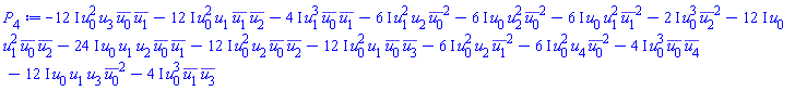-(12*I)*u[0]^2*u[3]*conjugate(u[0])*conjugate(u[1])-(12*I)*u[0]^2*u[1]*conjugate(u[1])*conjugate(u[2])-(4*I)*u[1]^3*conjugate(u[0])*conjugate(u[1])-(6*I)*u[1]^2*u[2]*conjugate(u[0])^2-(6*I)*u[0]*u[2]^2*conjugate(u[0])^2-(6*I)*u[0]*u[1]^2*conjugate(u[1])^2-(2*I)*u[0]^3*conjugate(u[2])^2-(12*I)*u[0]*u[1]^2*conjugate(u[0])*conjugate(u[2])-(24*I)*u[0]*u[1]*u[2]*conjugate(u[0])*conjugate(u[1])-(12*I)*u[0]^2*u[2]*conjugate(u[0])*conjugate(u[2])-(12*I)*u[0]^2*u[1]*conjugate(u[0])*conjugate(u[3])-(6*I)*u[0]^2*u[2]*conjugate(u[1])^2-(6*I)*u[0]^2*u[4]*conjugate(u[0])^2-(4*I)*u[0]^3*conjugate(u[0])*conjugate(u[4])-(12*I)*u[0]*u[1]*u[3]*conjugate(u[0])^2-(4*I)*u[0]^3*conjugate(u[1])*conjugate(u[3])