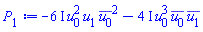 -(6*I)*u[0]^2*u[1]*conjugate(u[0])^2-(4*I)*u[0]^3*conjugate(u[0])*conjugate(u[1])