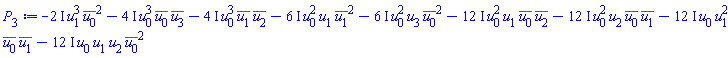 -(2*I)*u[1]^3*conjugate(u[0])^2-(4*I)*u[0]^3*conjugate(u[0])*conjugate(u[3])-(4*I)*u[0]^3*conjugate(u[1])*conjugate(u[2])-(6*I)*u[0]^2*u[1]*conjugate(u[1])^2-(6*I)*u[0]^2*u[3]*conjugate(u[0])^2-(12*I)*u[0]^2*u[1]*conjugate(u[0])*conjugate(u[2])-(12*I)*u[0]^2*u[2]*conjugate(u[0])*conjugate(u[1])-(12*I)*u[0]*u[1]^2*conjugate(u[0])*conjugate(u[1])-(12*I)*u[0]*u[1]*u[2]*conjugate(u[0])^2