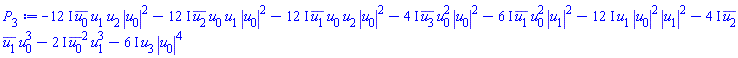 -(12*I)*conjugate(u[0])*u[1]*u[2]*abs(u[0])^2-(12*I)*conjugate(u[2])*u[0]*u[1]*abs(u[0])^2-(12*I)*conjugate(u[1])*u[0]*u[2]*abs(u[0])^2-(4*I)*conjugate(u[3])*u[0]^2*abs(u[0])^2-(6*I)*conjugate(u[1])*u[0]^2*abs(u[1])^2-(12*I)*u[1]*abs(u[0])^2*abs(u[1])^2-(4*I)*conjugate(u[2])*conjugate(u[1])*u[0]^3-(2*I)*conjugate(u[0])^2*u[1]^3-(6*I)*u[3]*abs(u[0])^4