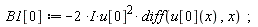 B1[0] := -(2*I)*u[0]^2*(diff(u[0](x), x))