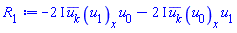 -(2*I)*conjugate(u[k])*(diff(u[1](x), x))*u[0]-(2*I)*conjugate(u[k])*(diff(u[0](x), x))*u[1]