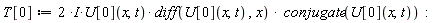 T[0] := (2*I)*U[0](x, t)*(diff(U[0](x, t), x))*conjugate(U[0](x, t))