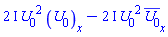 (2*I)*U[0](x, t)^2*(diff(U[0](x, t), x))-(2*I)*U[0](x, t)^2*(diff(conjugate(U[0](x, t)), x))