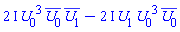 (2*I)*U[0](x, t)^3*conjugate(U[0](x, t))*conjugate(U[1](x, t))-(2*I)*U[1](x, t)*U[0](x, t)^3*conjugate(U[0](x, t))