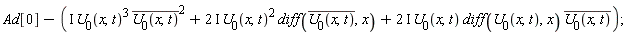 Ad[0]-I*U[0](x, t)^3*conjugate(U[0](x, t))^2-(2*I)*U[0](x, t)^2*(diff(conjugate(U[0](x, t)), x))-(2*I)*U[0](x, t)*(diff(U[0](x, t), x))*conjugate(U[0](x, t))