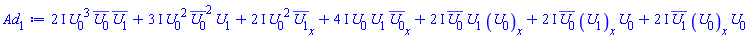 (2*I)*U[0](x, t)^3*conjugate(U[0](x, t))*conjugate(U[1](x, t))+(3*I)*U[0](x, t)^2*conjugate(U[0](x, t))^2*U[1](x, t)+(2*I)*U[0](x, t)^2*(diff(conjugate(U[1](x, t)), x))+(4*I)*U[0](x, t)*U[1](x, t)*(diff(conjugate(U[0](x, t)), x))+(2*I)*conjugate(U[0](x, t))*U[1](x, t)*(diff(U[0](x, t), x))+(2*I)*conjugate(U[0](x, t))*(diff(U[1](x, t), x))*U[0](x, t)+(2*I)*conjugate(U[1](x, t))*(diff(U[0](x, t), x))*U[0](x, t)