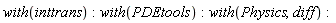 with(inttrans); with(PDEtools); with(Physics, diff)