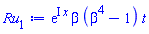 exp(I*x)*beta*(beta^4-1)*t