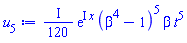 ((1/120)*I)*exp(I*x)*(beta^4-1)^5*beta*t^5