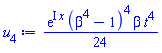 (1/24)*exp(I*x)*(beta^4-1)^4*beta*t^4