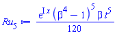 (1/120)*exp(I*x)*(beta^4-1)^5*beta*t^5