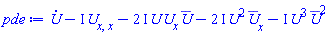 diff(U(x, t), t)-I*(diff(diff(U(x, t), x), x))-(2*I)*U(x, t)*(diff(U(x, t), x))*conjugate(U(x, t))-(2*I)*U(x, t)^2*(diff(conjugate(U(x, t)), x))-I*U(x, t)^3*conjugate(U(x, t))^2