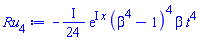 -((1/24)*I)*exp(I*x)*(beta^4-1)^4*beta*t^4