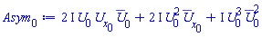 (2*I)*U(x, t)[0]*(diff(U(x, t), x))[0]*conjugate(U(x, t))[0]+(2*I)*U(x, t)[0]^2*(diff(conjugate(U(x, t)), x))[0]+I*U(x, t)[0]^3*conjugate(U(x, t))[0]^2
