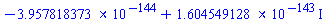 -0.3957818373e-143+0.1604549128e-142*I