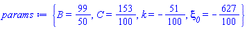 {B = 99/50, C = 153/100, k = -51/100, xi__0 = -627/100}