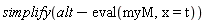 simplify(alt-(eval(myM, x = t)))