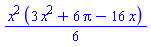 (1/6)*x^2*(3*x^2+6*Pi-16*x)