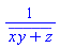 1/conjugate(x*y+z)