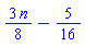 (3/8)*n-5/16