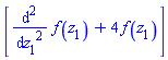 [diff(diff(f(z[1]), z[1]), z[1])+4*f(z[1])]