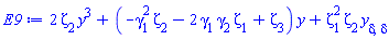 2*zeta[2]*y(delta)^3+(-gamma[1]^2*zeta[2]-2*gamma[1]*gamma[2]*zeta[1]+zeta[3])*y(delta)+zeta[1]^2*zeta[2]*(diff(diff(y(delta), delta), delta))