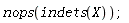 nops(indets(X))