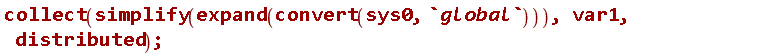 collect(simplify(expand(convert(sys0, `global`))), var1, distributed)