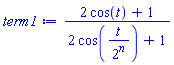 (2*cos(t)+1)/(2*cos(t/2^n)+1)