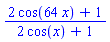(2*cos(64*x)+1)/(2*cos(x)+1)