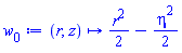 proc (r, z) options operator, arrow; (1/2)*r^2-(1/2)*eta^2 end proc