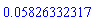 0.5826332317e-1