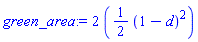 2*``((1/2)*(1-d)^2)