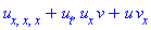 diff(diff(diff(u(x, y, t), x), x), x)+diff(u(x, y, t), t), (diff(u(x, y, t), x))*v(x, y, t)+u(x, y, t)*(diff(v(x, y, t), x))