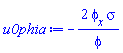 -2*(diff(phi(x, t), x))*sigma/phi(x, t)