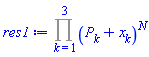 Product((P[k]+x[k])^N, k = 1 .. 3)