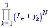 Product((L[k]+y[k])^N, k = 1 .. 3)