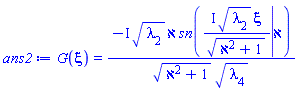 G(xi) = -I*lambda[2]^(1/2)*aleph*JacobiSN(I*lambda[2]^(1/2)*xi/(aleph^2+1)^(1/2), aleph)/((aleph^2+1)^(1/2)*lambda[4]^(1/2))