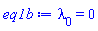lambda[0] = 0