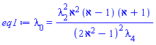 lambda[0] = lambda[2]^2*aleph^2*(aleph-1)*(aleph+1)/((2*aleph^2-1)^2*lambda[4])