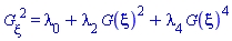 (diff(G(xi), xi))^2 = lambda[0]+lambda[2]*G(xi)^2+lambda[4]*G(xi)^4