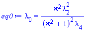 lambda[0] = aleph^2*lambda[2]^2/((aleph^2+1)^2*lambda[4])