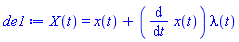 X(t) = x(t)+(diff(x(t), t))*lambda(t)