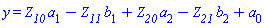 y = Z__10*a[1]-Z__11*b[1]+Z__20*a[2]-Z__21*b[2]+a[0]